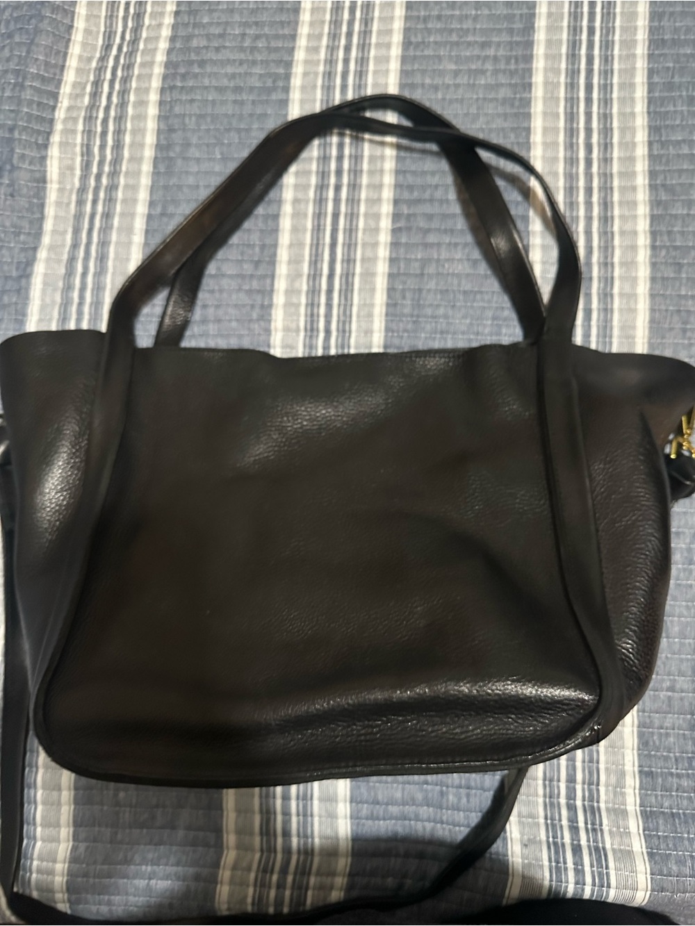 Madewell Black Leather Shoulder Bag